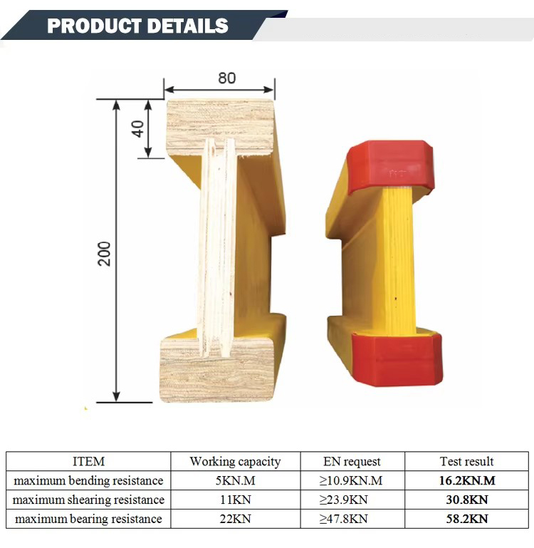 H20 Wood Timber Beam for Construction Formwork Support Made In China