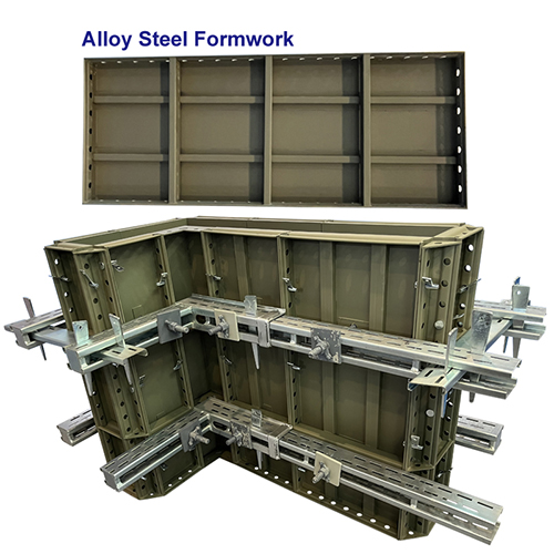 High-Strength Reuse 300 Times Alloy Steel Formwork System for Concrete Wall Can Replace Aluminum Formwork